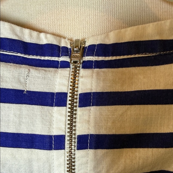 J Crew Blue and White Striped cropped sleeve dress size Small - Picture 6 of 10